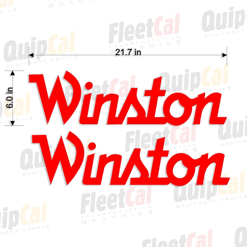 Winston Trailers Logo Decals (1 PAIR - Various Colors)