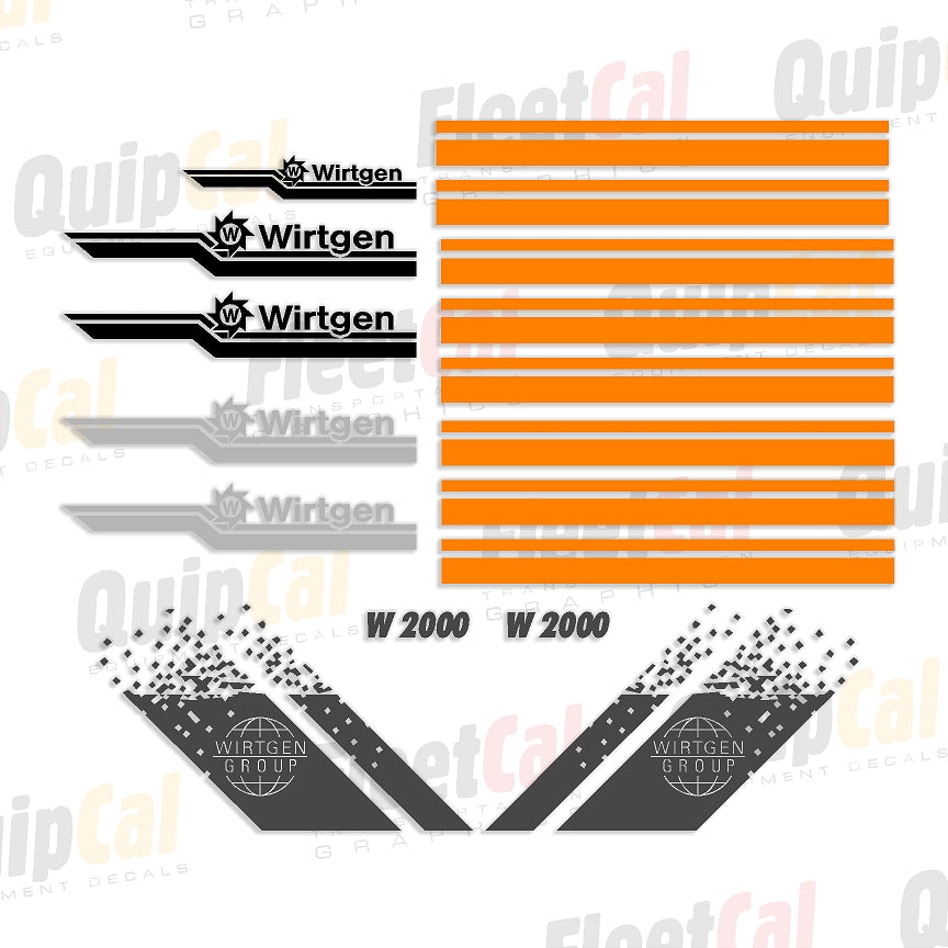 Wirtgen Asphalt Milling Machine Decals