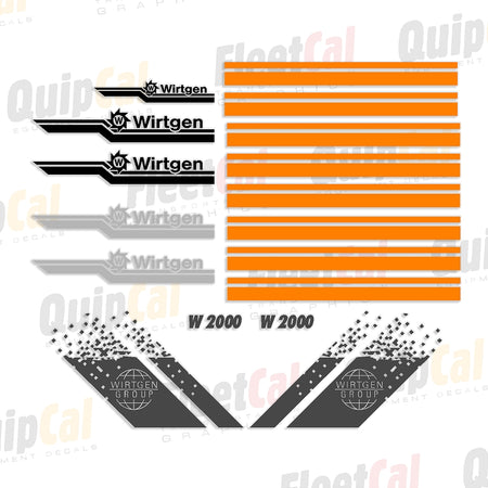 Wirtgen Asphalt Milling Machine Decals