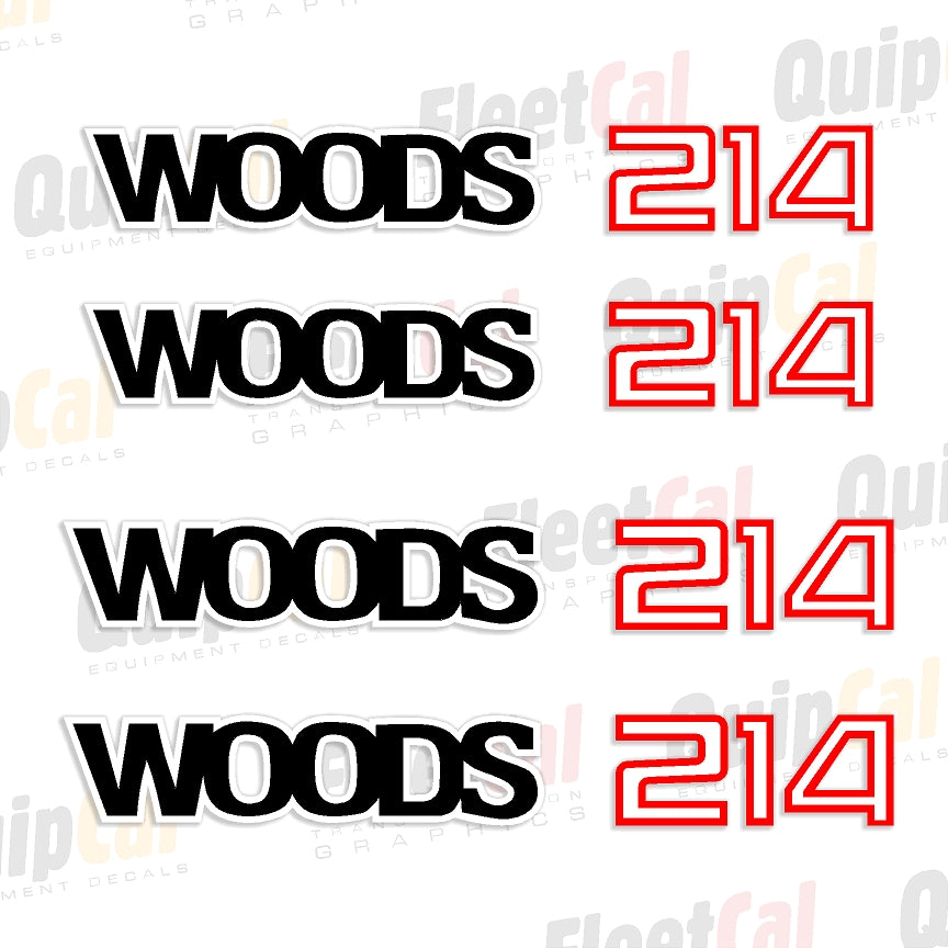 Woods Mower Decals