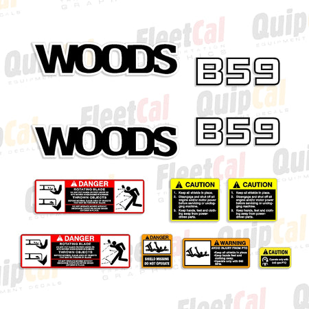 Woods Mower Decals