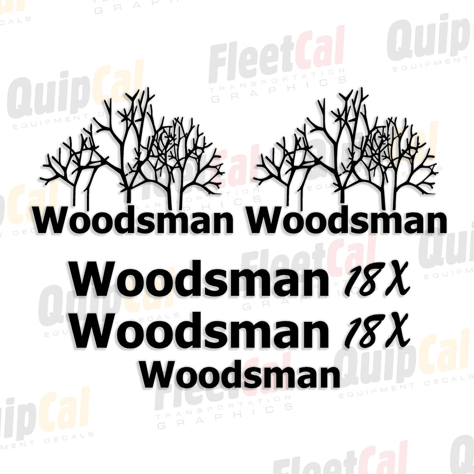 Woodsman Chipper Decal Set