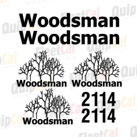 Woodsman Chipper Decal Set