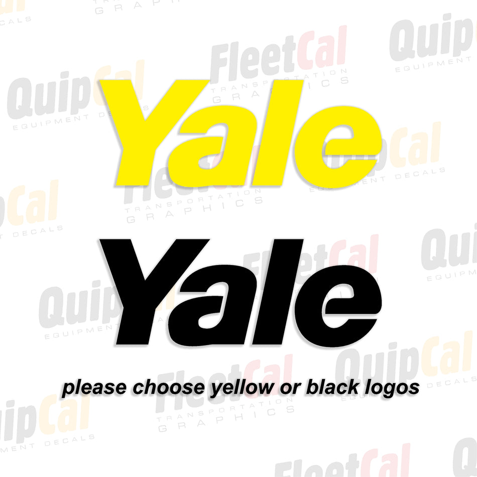 Yale Logo Decals 4.25" x 11" (set of 4 decals)