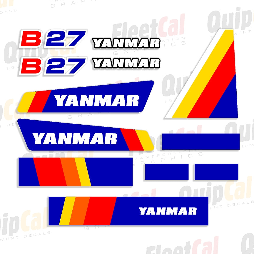 Yanmar Excavator Decals